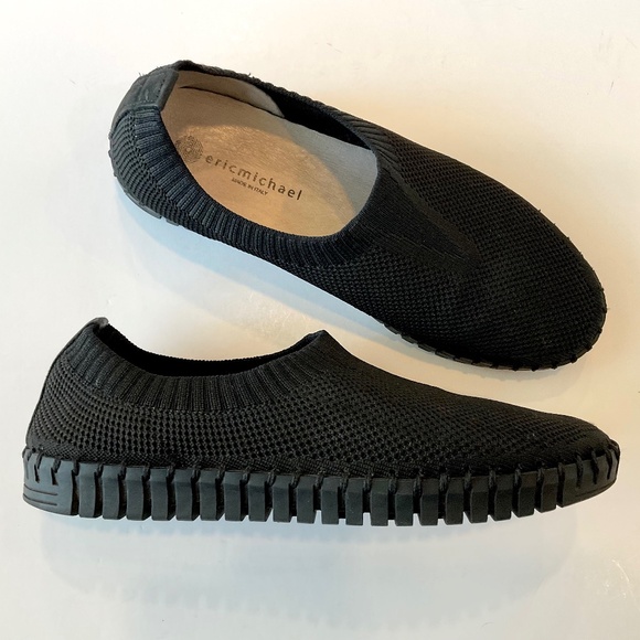 ERIC MICHAEL LUCY Sneaker Black Made in Italy Size EU 38 Size 7.5/8 - Picture 1 of 12